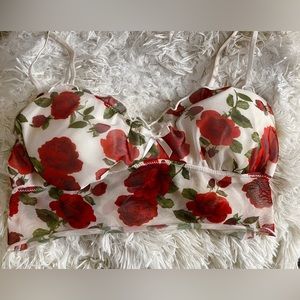 Vintage style rose bralette